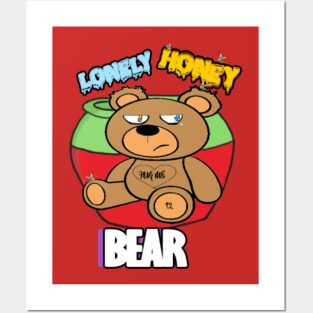 Lonely Honey Bear Posters and Art